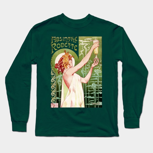 Vintage absinthe poster Long Sleeve T-Shirt by UndiscoveredWonders